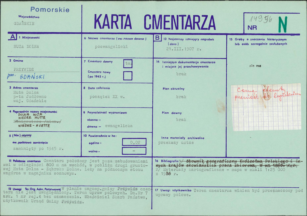 Karta cmentarza, skan nr 1