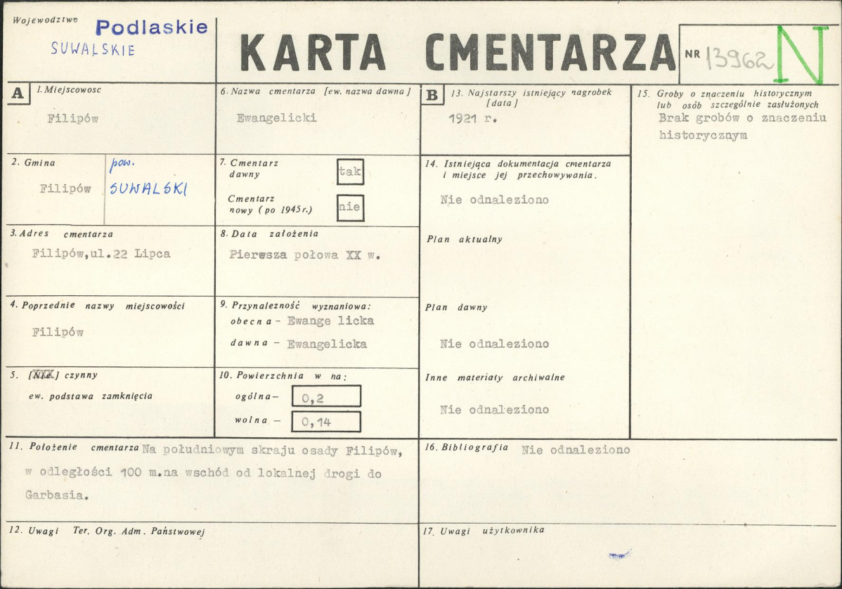 Karta cmentarza, skan nr 1