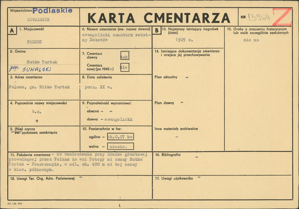 Karta cmentarza, skan nr 1