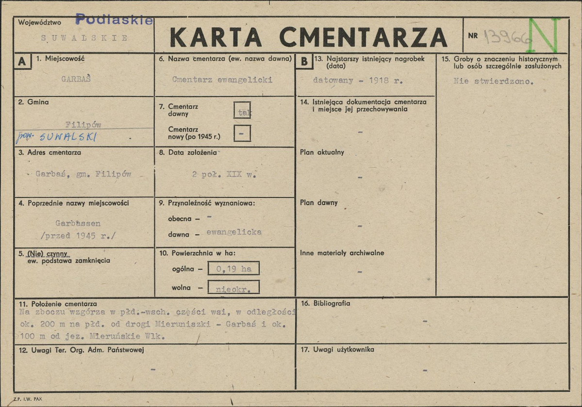 Karta cmentarza, skan nr 1