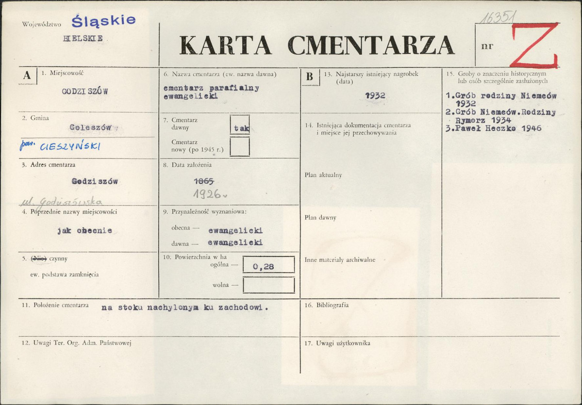 Karta cmentarza, skan nr 1