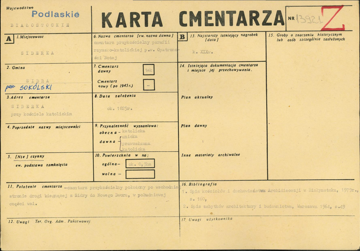 Karta cmentarza, skan nr 1