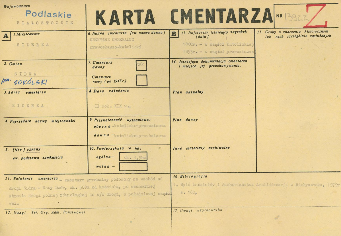 Karta cmentarza, skan nr 1
