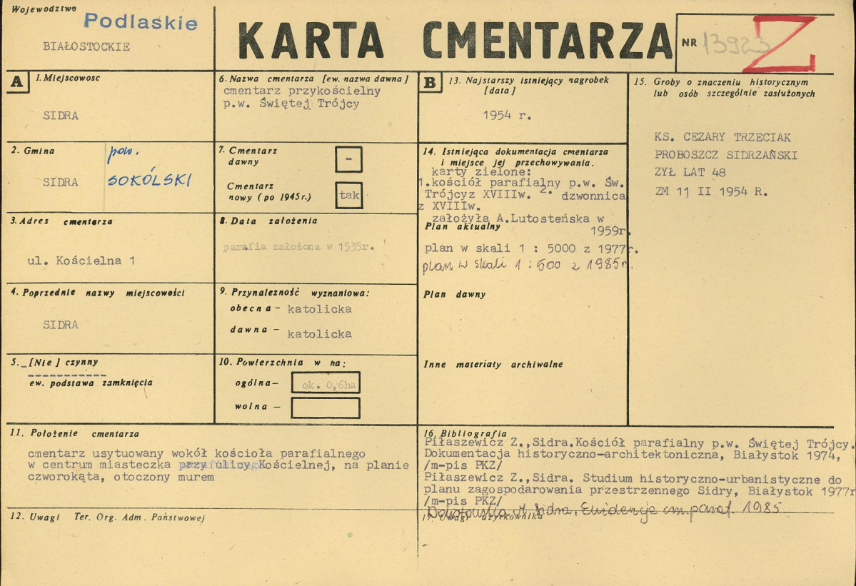 Karta cmentarza, skan nr 1