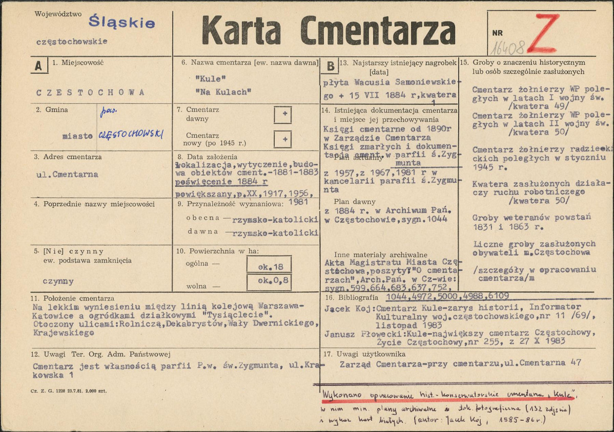 Karta cmentarza, skan nr 1
