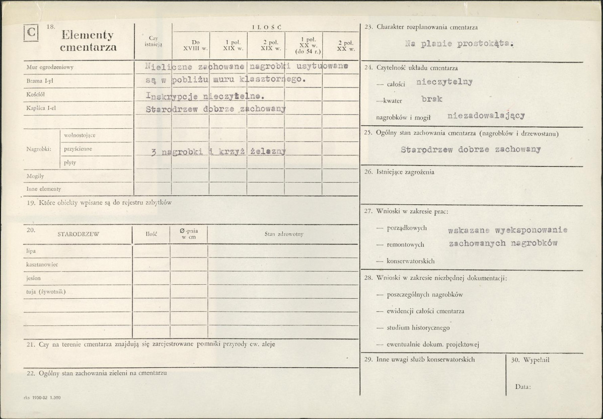 Karta cmentarza, skan nr 2