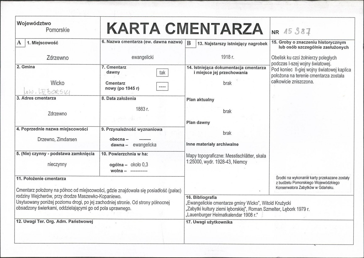 Karta cmentarza, skan nr 1