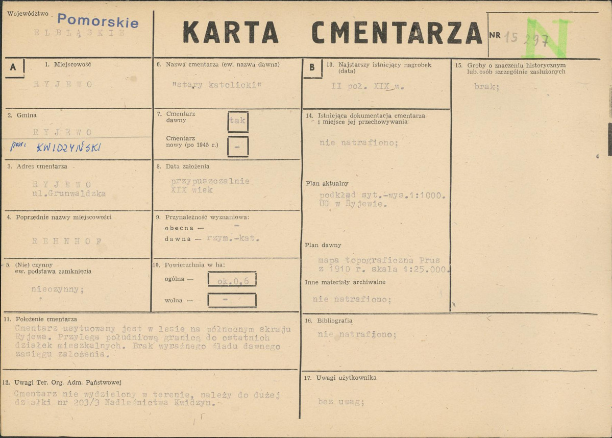 Karta cmentarza, skan nr 1