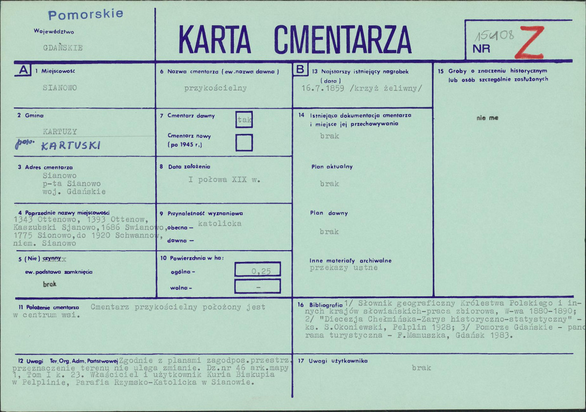 Karta cmentarza, skan nr 1