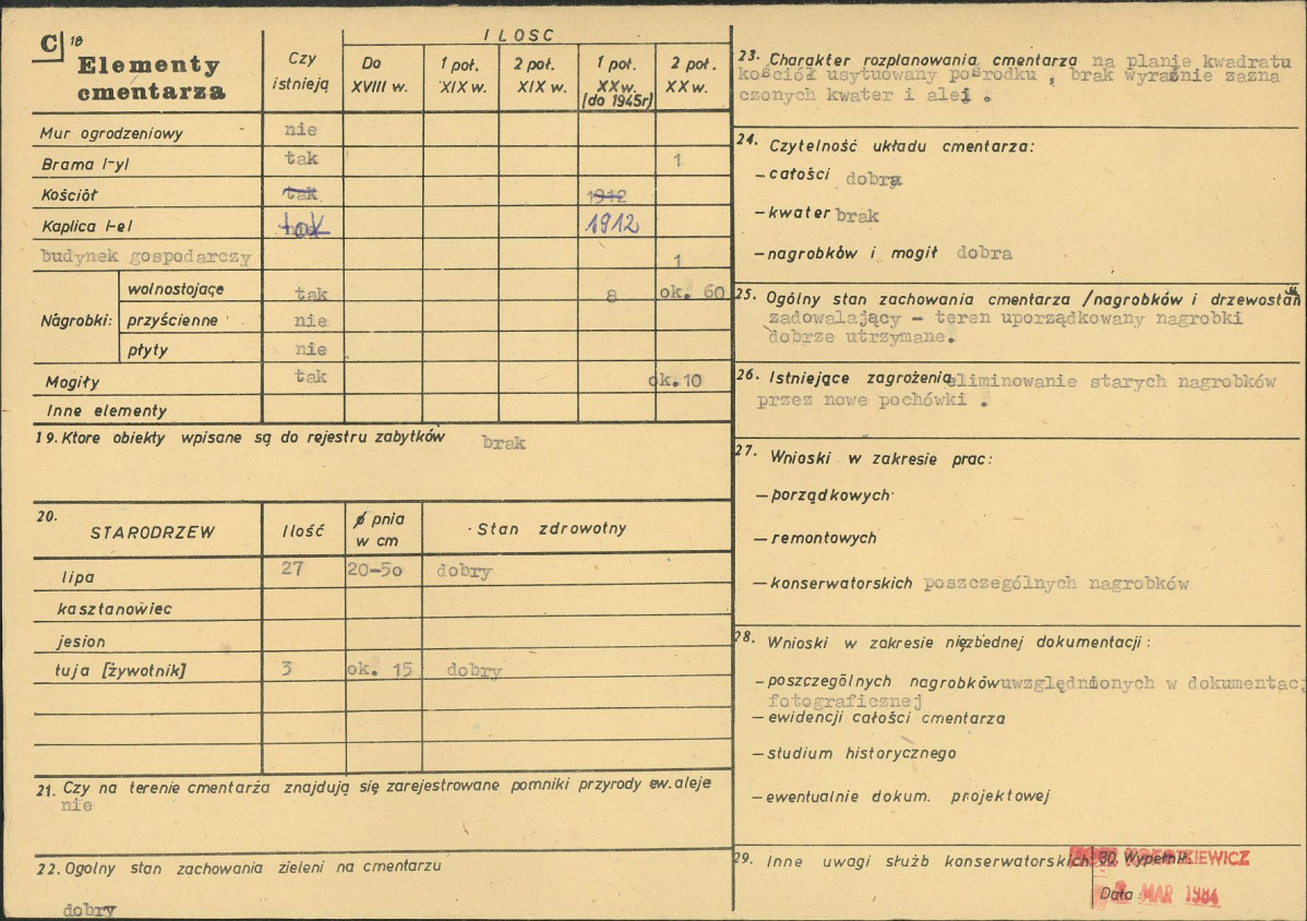 Karta cmentarza, skan nr 2