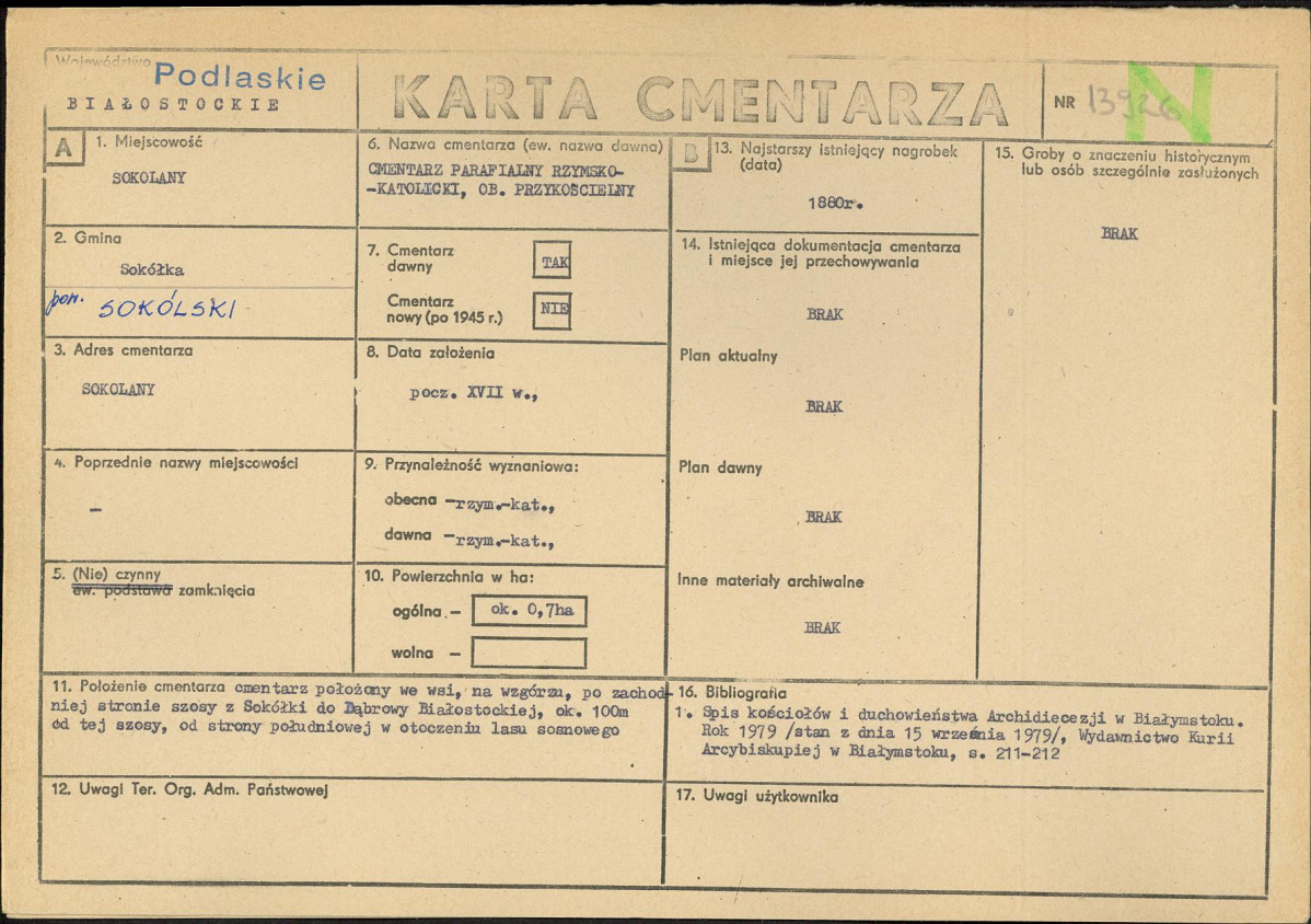 Karta cmentarza, skan nr 1