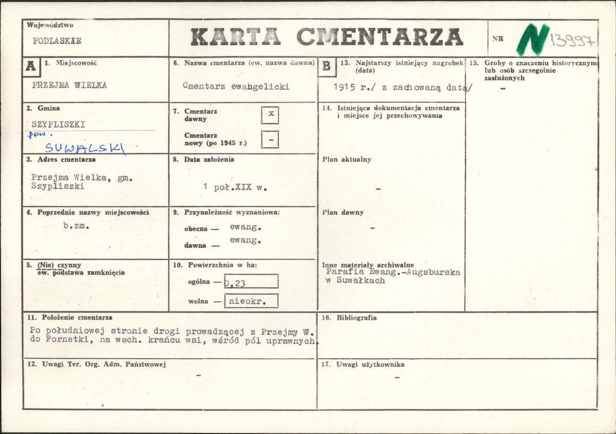 Karta cmentarza, skan nr 1