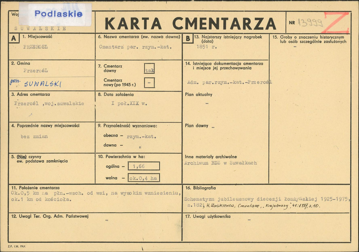 Karta cmentarza, skan nr 1