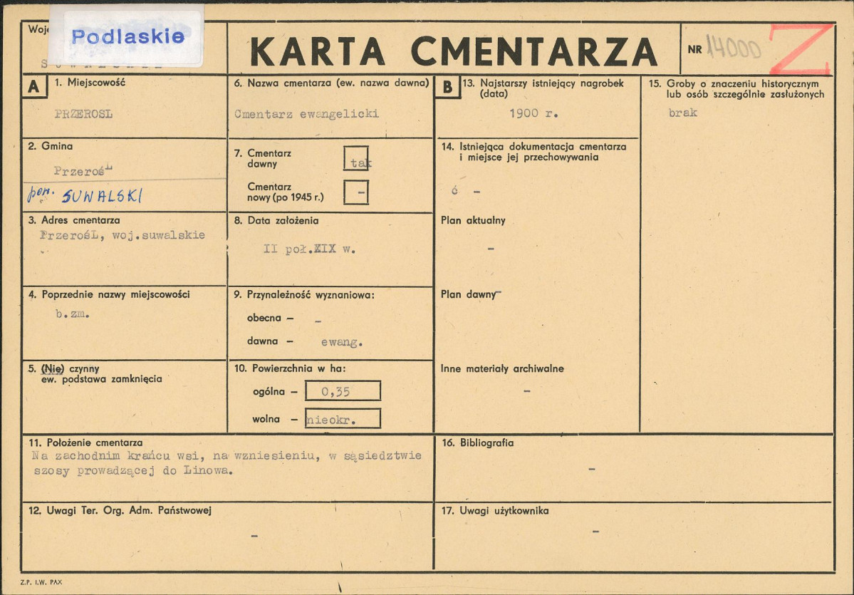 Karta cmentarza, skan nr 1