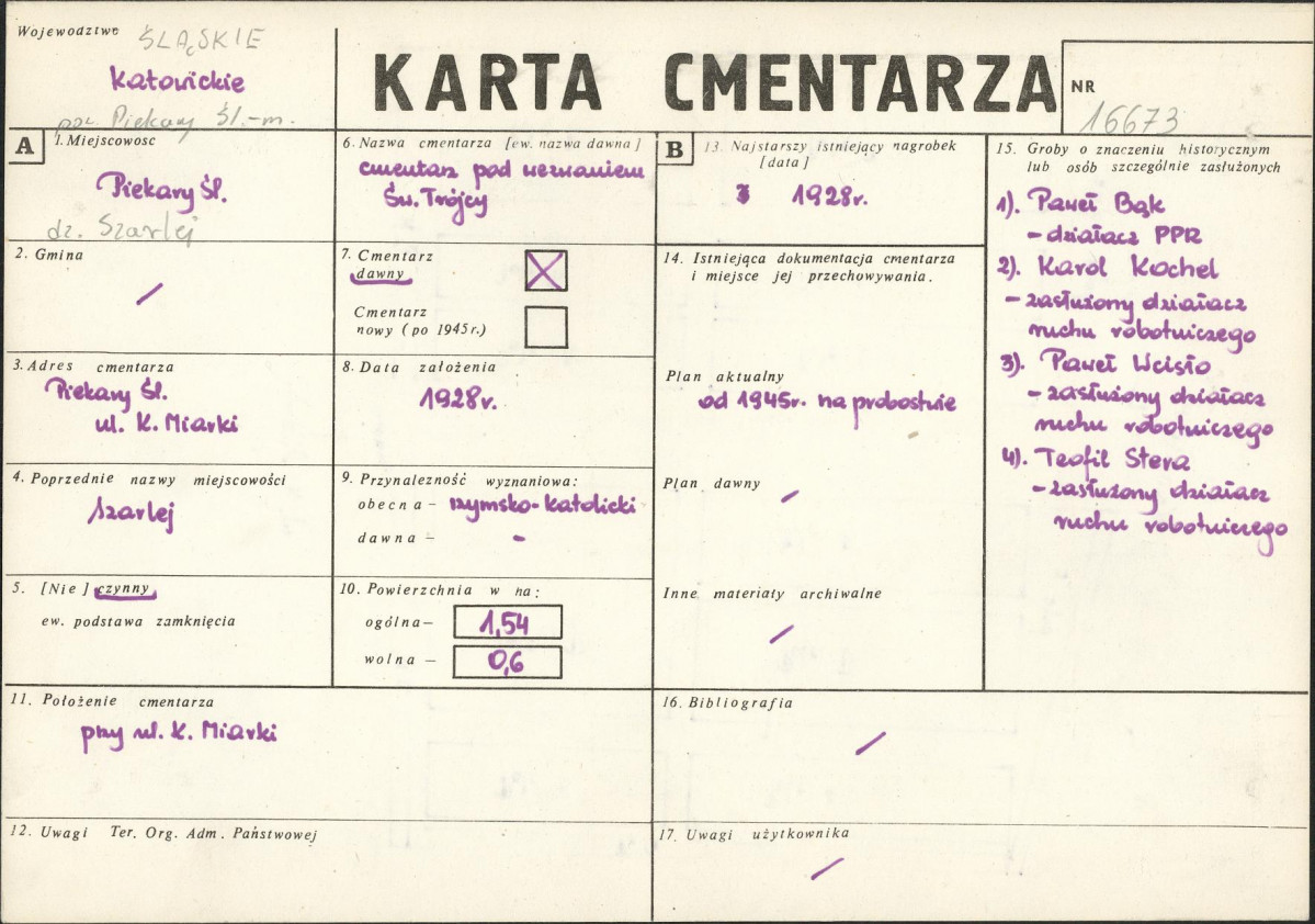 Karta cmentarza, skan nr 1