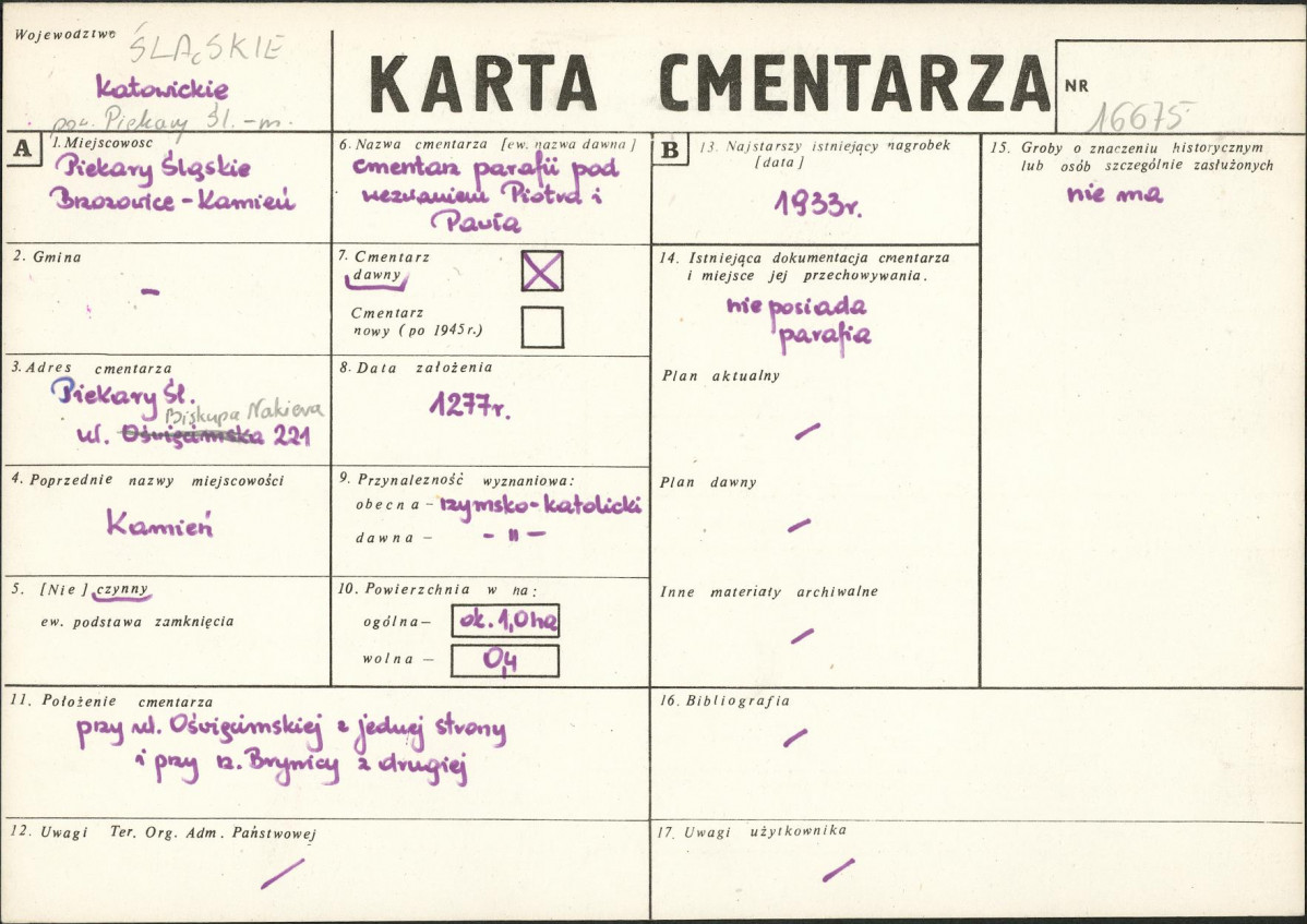 Karta cmentarza, skan nr 1