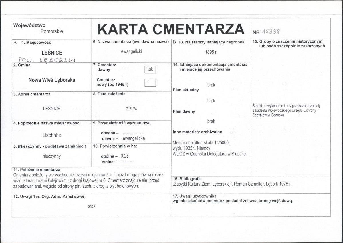 Karta cmentarza, skan nr 1