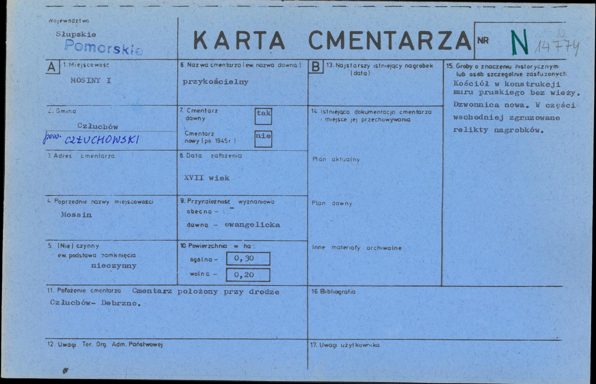 Karta cmentarza, skan nr 1