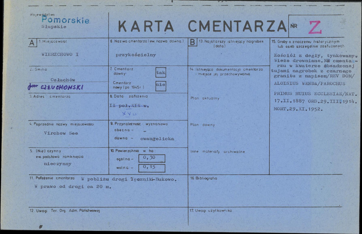 Karta cmentarza, skan nr 1