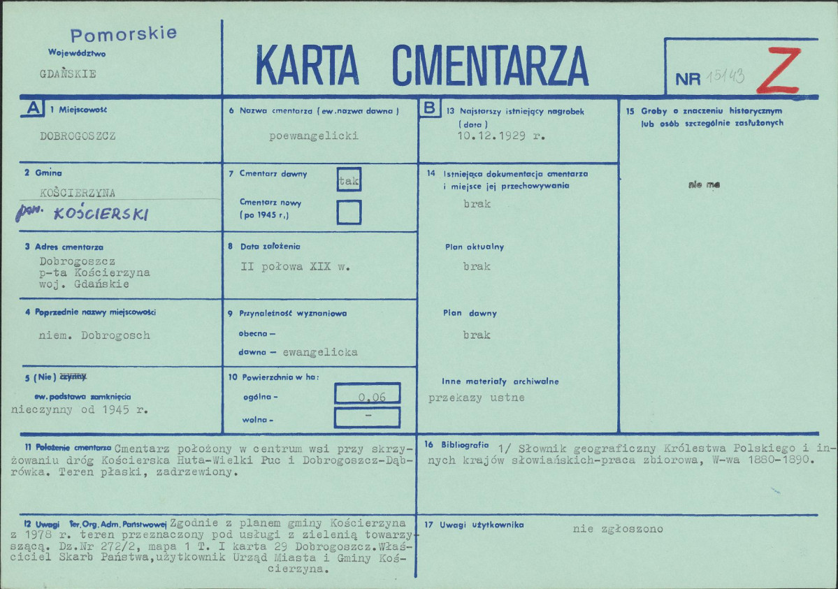 Karta cmentarza, skan nr 1
