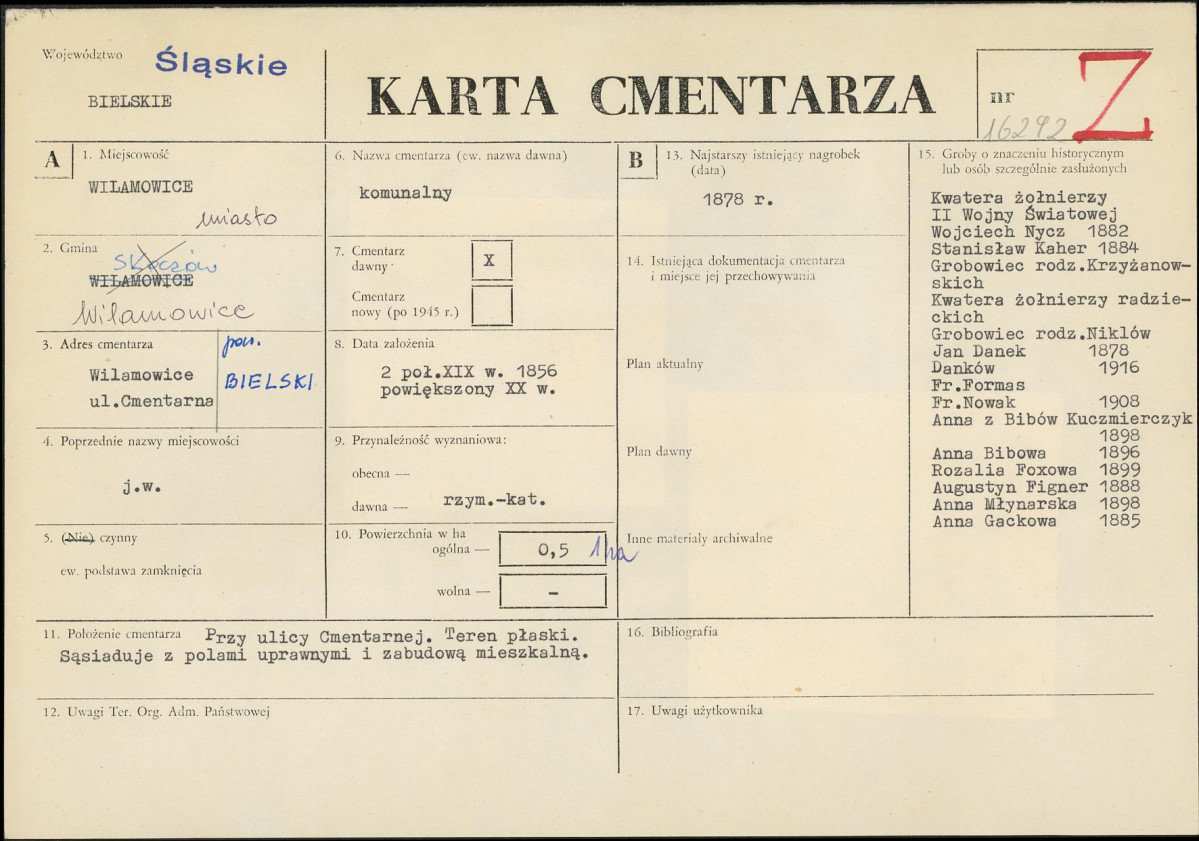 Karta cmentarza, skan nr 1