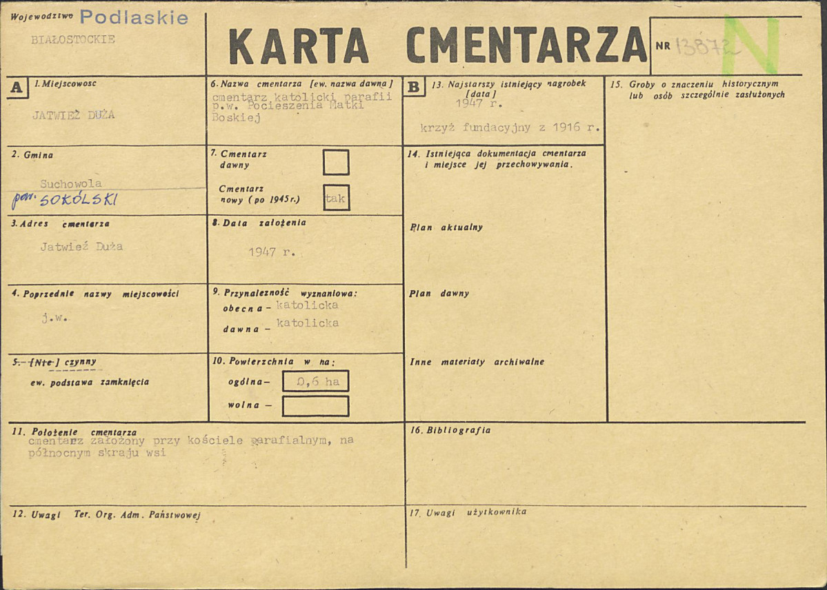 Karta cmentarza, skan nr 1