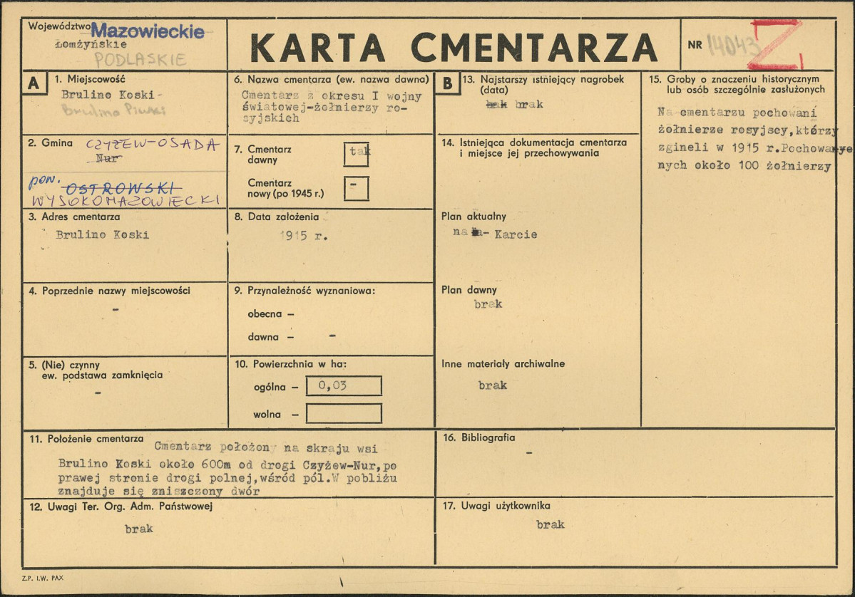 Karta cmentarza, skan nr 1