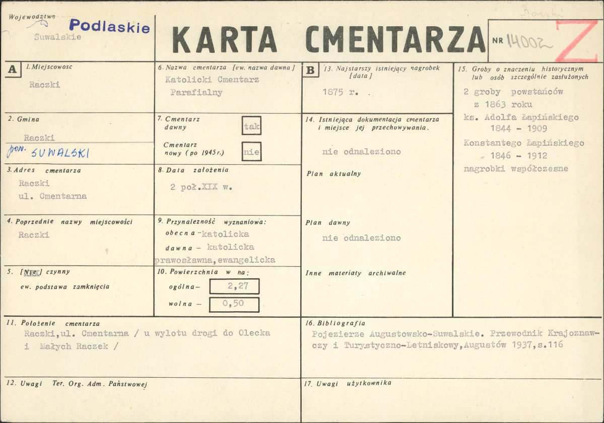 Karta cmentarza, skan nr 1