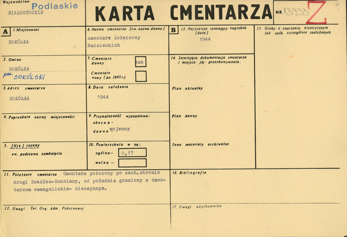 Karta cmentarza, skan nr 1