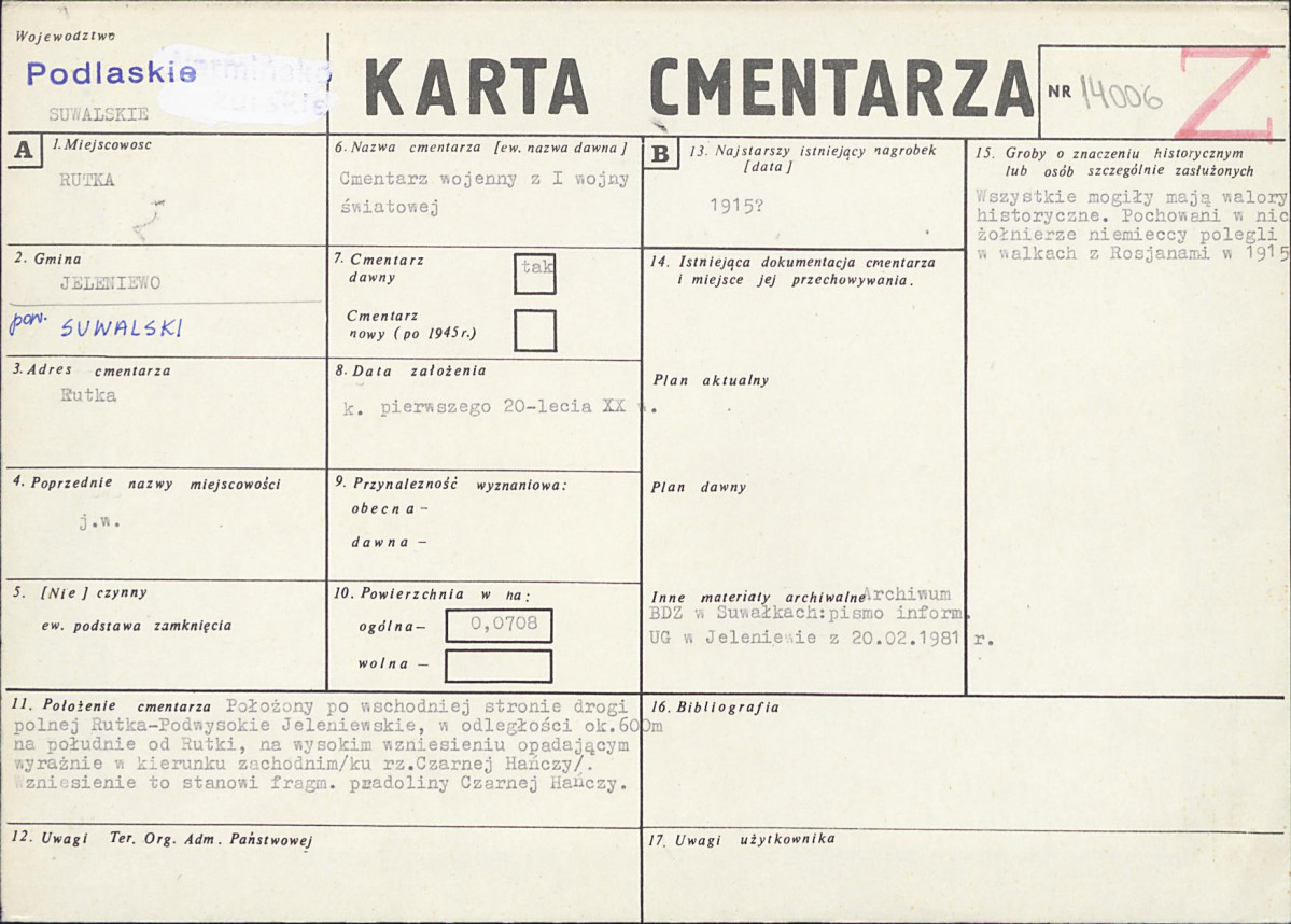 Karta cmentarza, skan nr 1