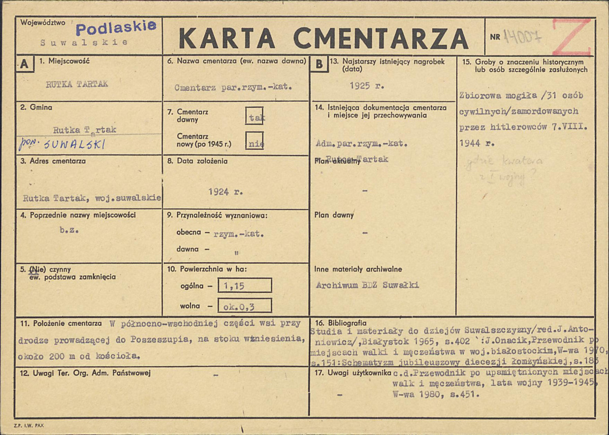 Karta cmentarza, skan nr 1