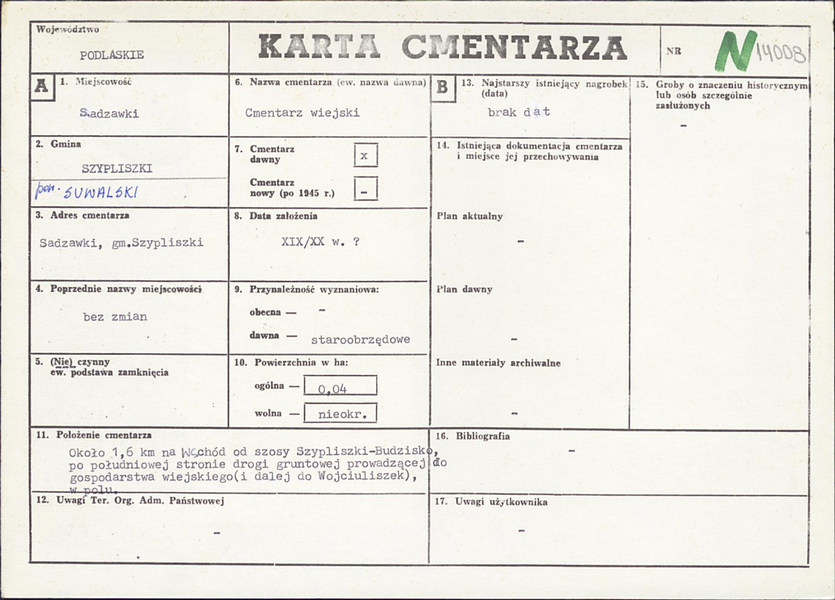 Karta cmentarza, skan nr 1
