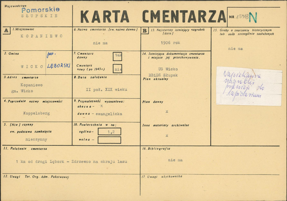 Karta cmentarza, skan nr 1