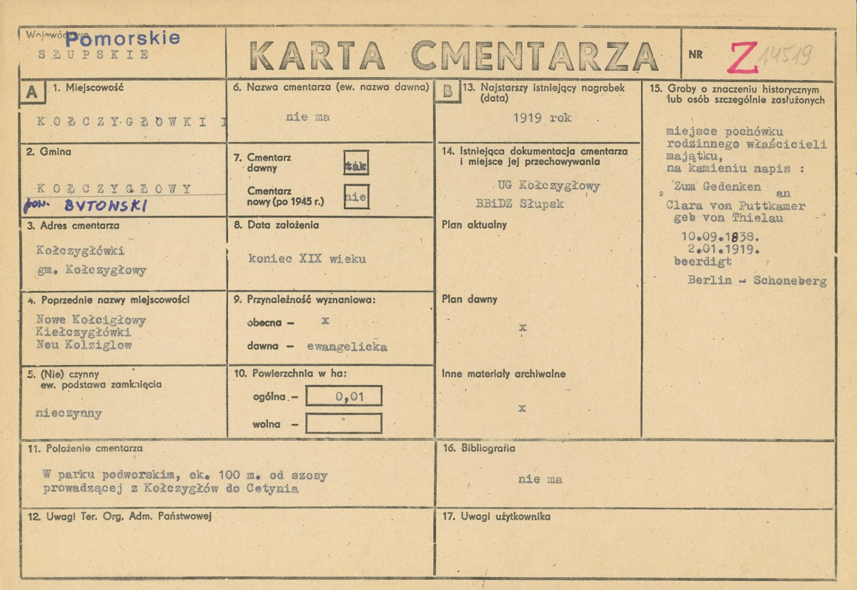 Karta cmentarza, skan nr 1