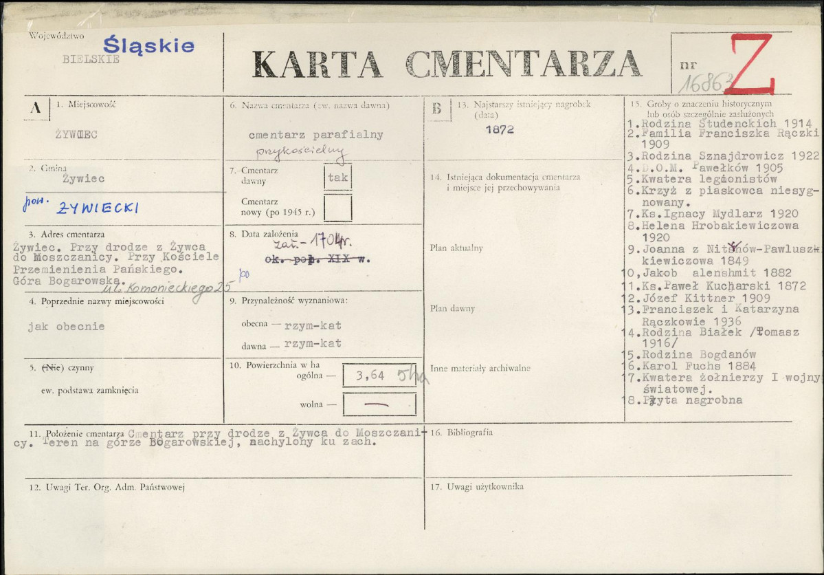 Karta cmentarza, skan nr 1