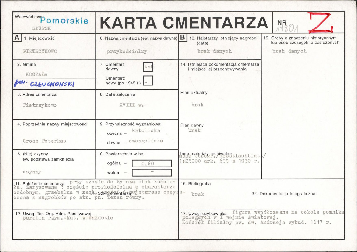 Karta cmentarza, skan nr 1