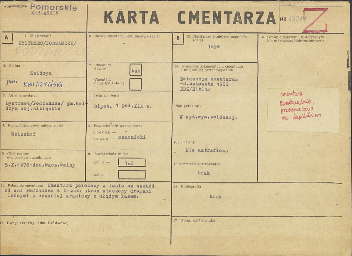 Karta cmentarza, skan nr 1