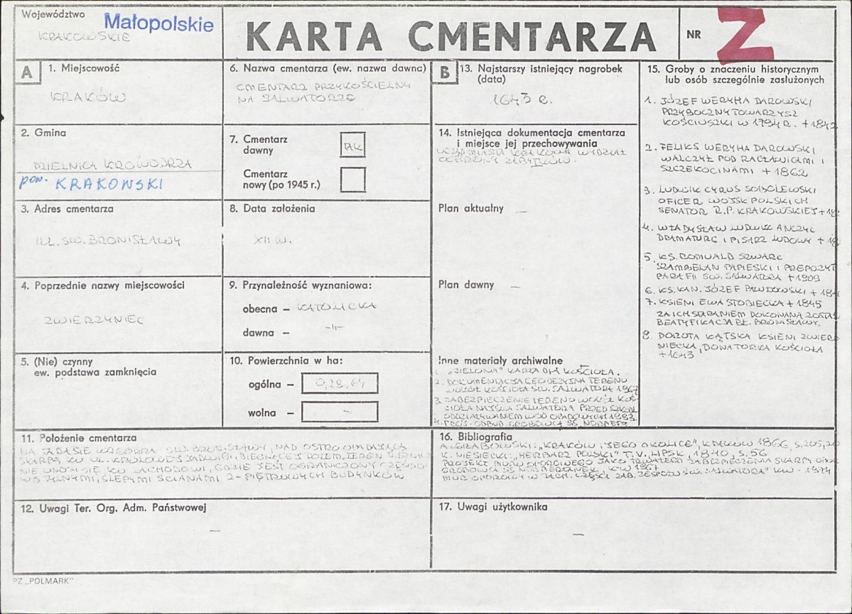 Karta cmentarza, skan nr 1
