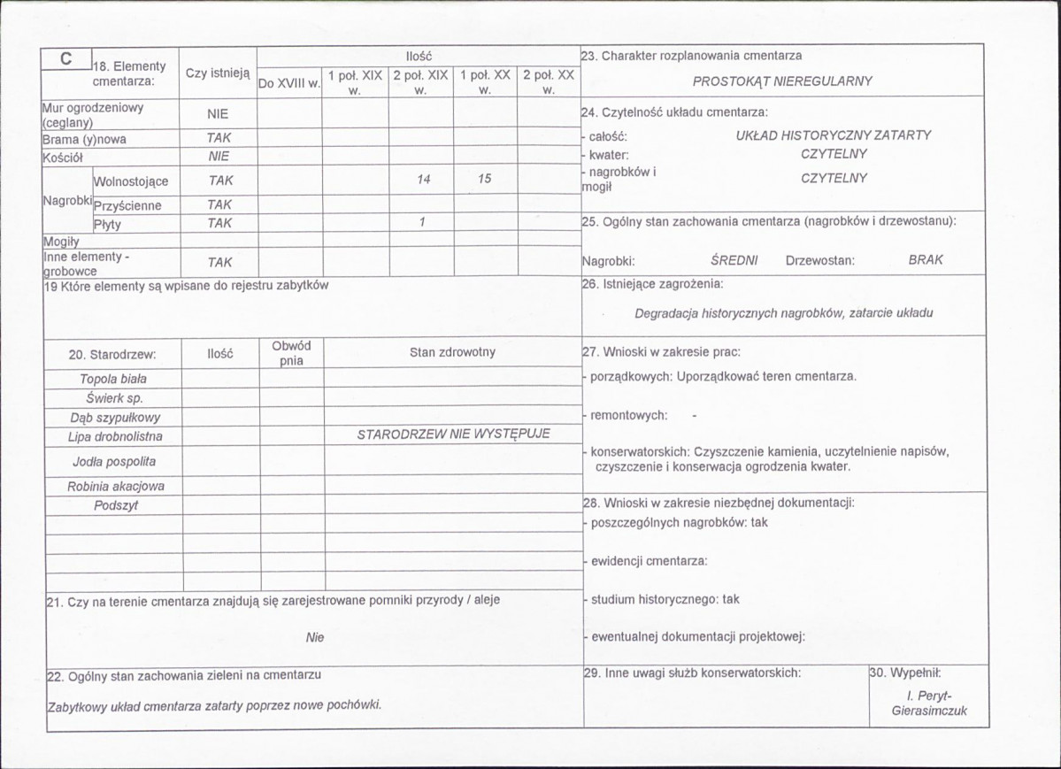 KC - Karta cmentarza, skan nr 2