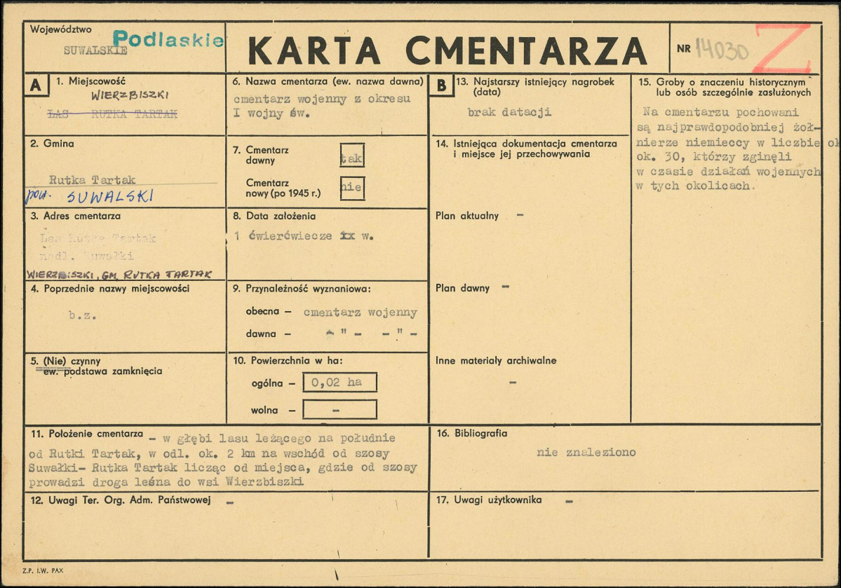 Karta cmentarza, skan nr 1
