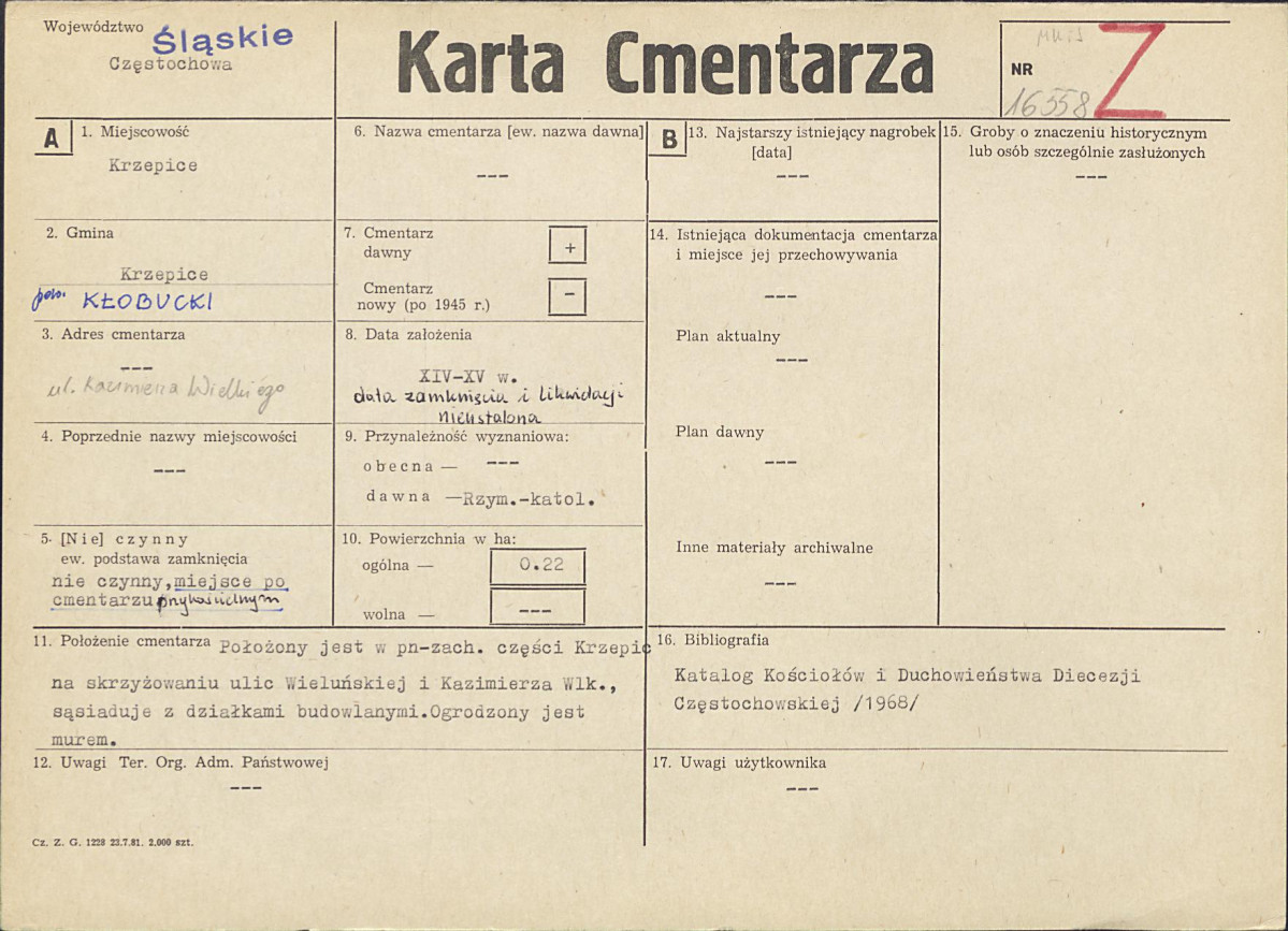 Karta cmentarza, skan nr 1