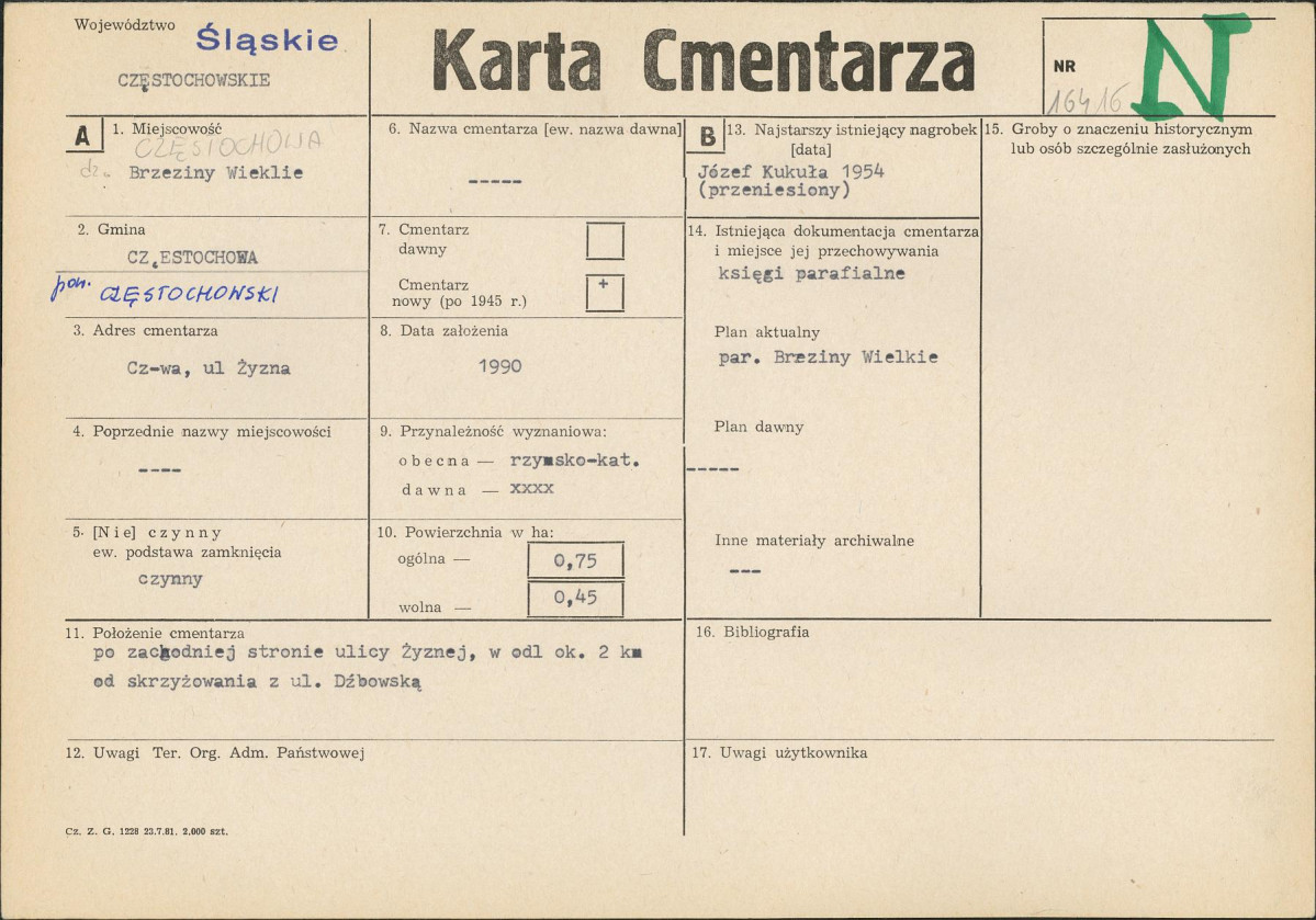 Karta cmentarza, skan nr 1