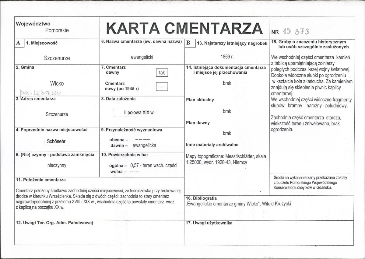 Karta cmentarza, skan nr 1