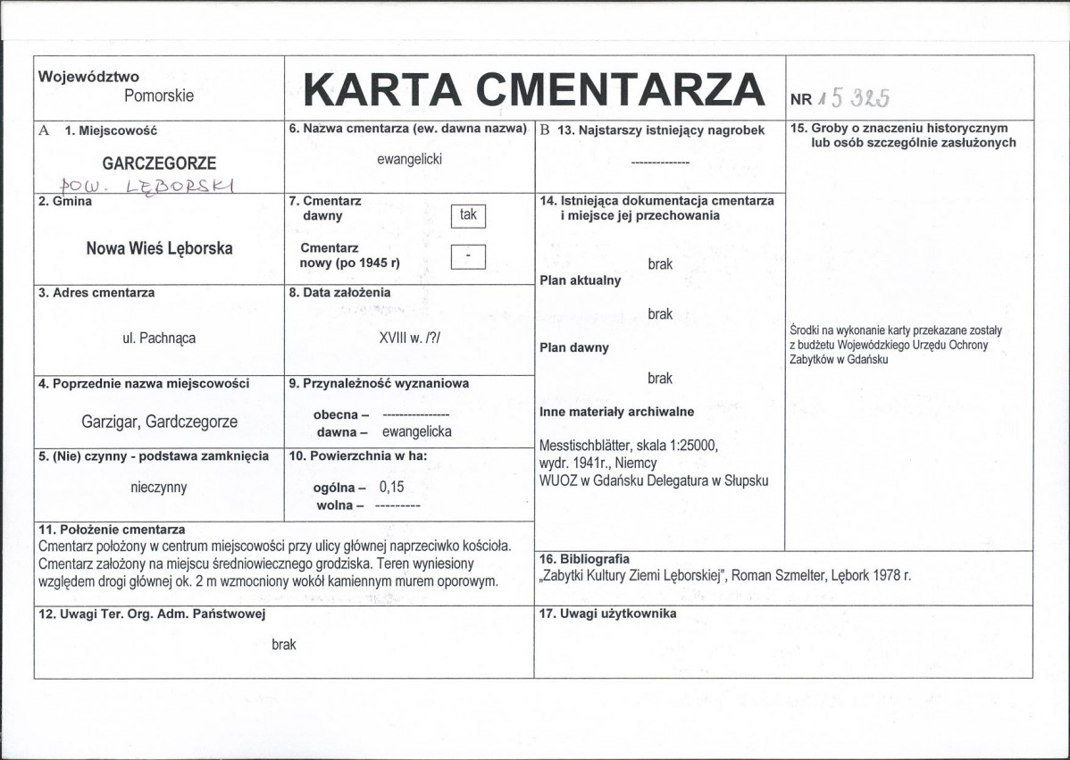 Karta cmentarza, skan nr 1