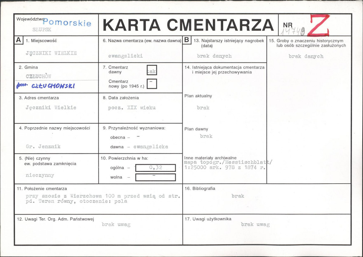 Karta cmentarza, skan nr 1