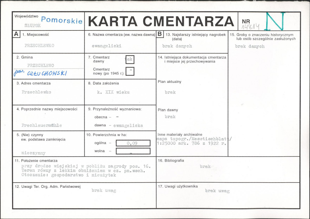 Karta cmentarza, skan nr 1