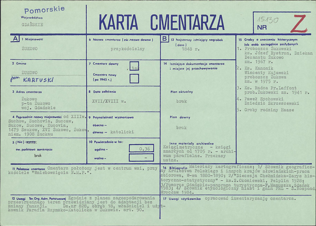 Karta cmentarza, skan nr 1