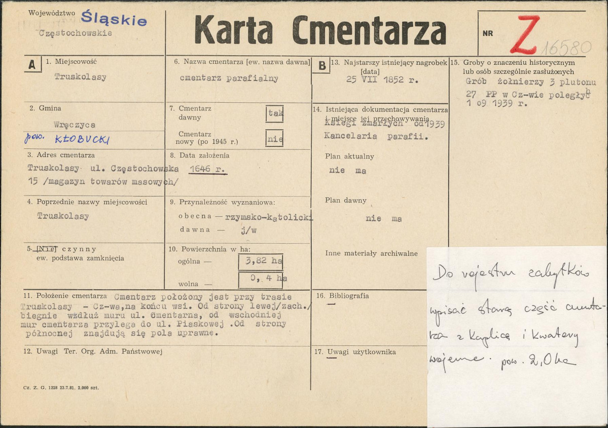 Karta cmentarza, skan nr 1