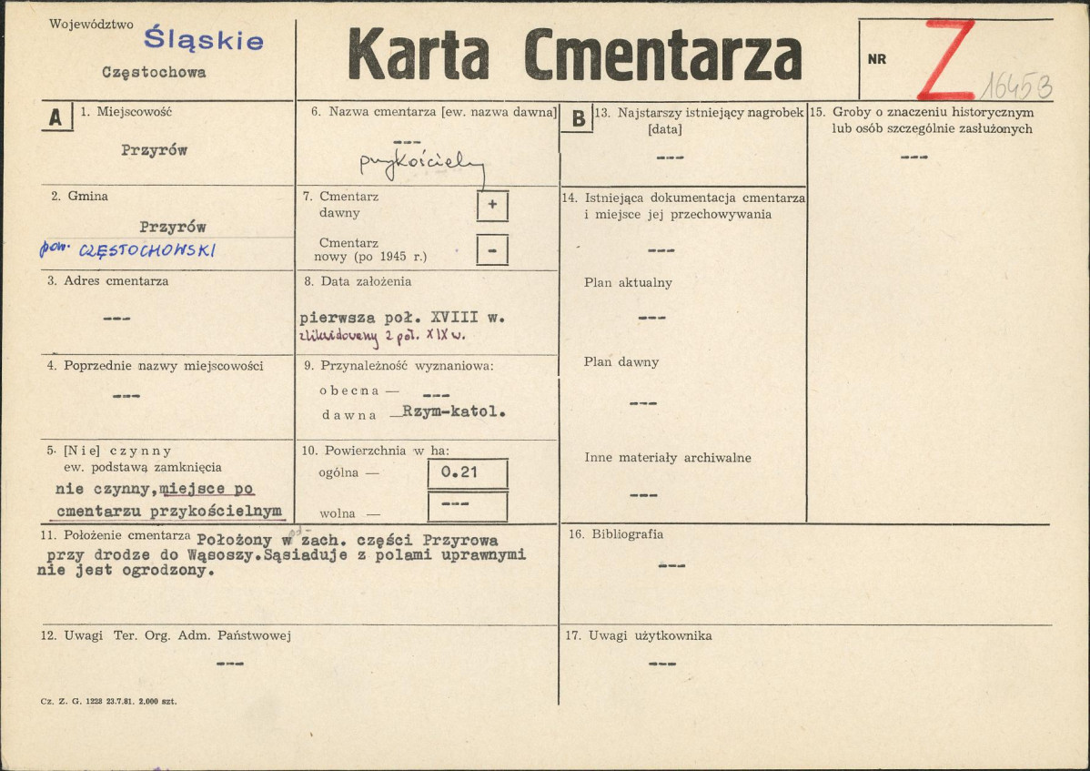 Karta cmentarza, skan nr 1