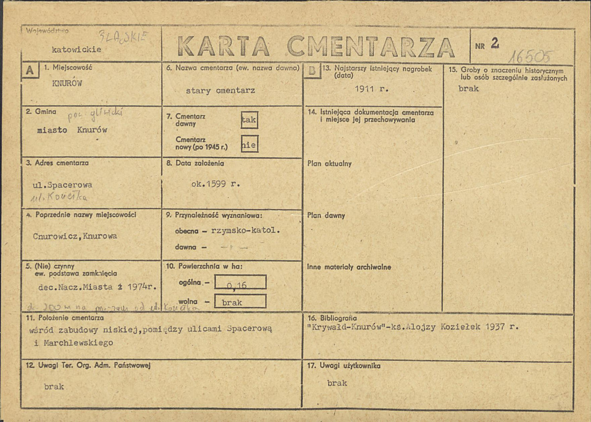 Karta cmentarza, skan nr 1